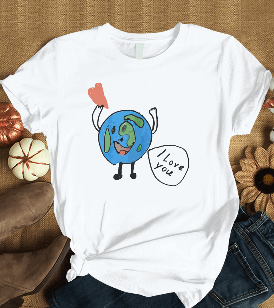 I Love You Earth Heart T-Shirt