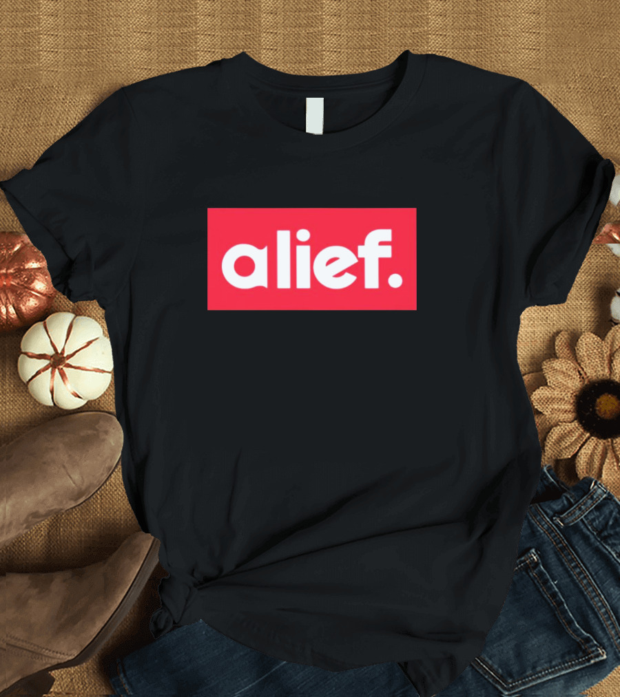 Alief Box Logo Red and Black T-Shirt