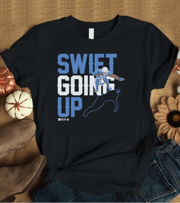 T-Shirt: D'Andre Swift Going Up NFLPA Football Player Action T-Shirt D'Andre Swift Going Up NFLPA Football Player Action T-Shirt