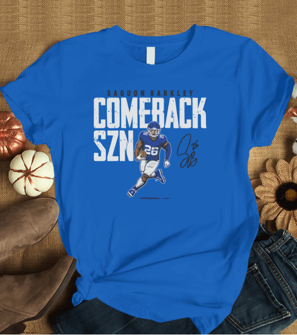 T-Shirt: Saquon Barkley Comeback SZN 26 Football T-Shirt Saquon Barkley Comeback SZN 26 Football T-Shirt