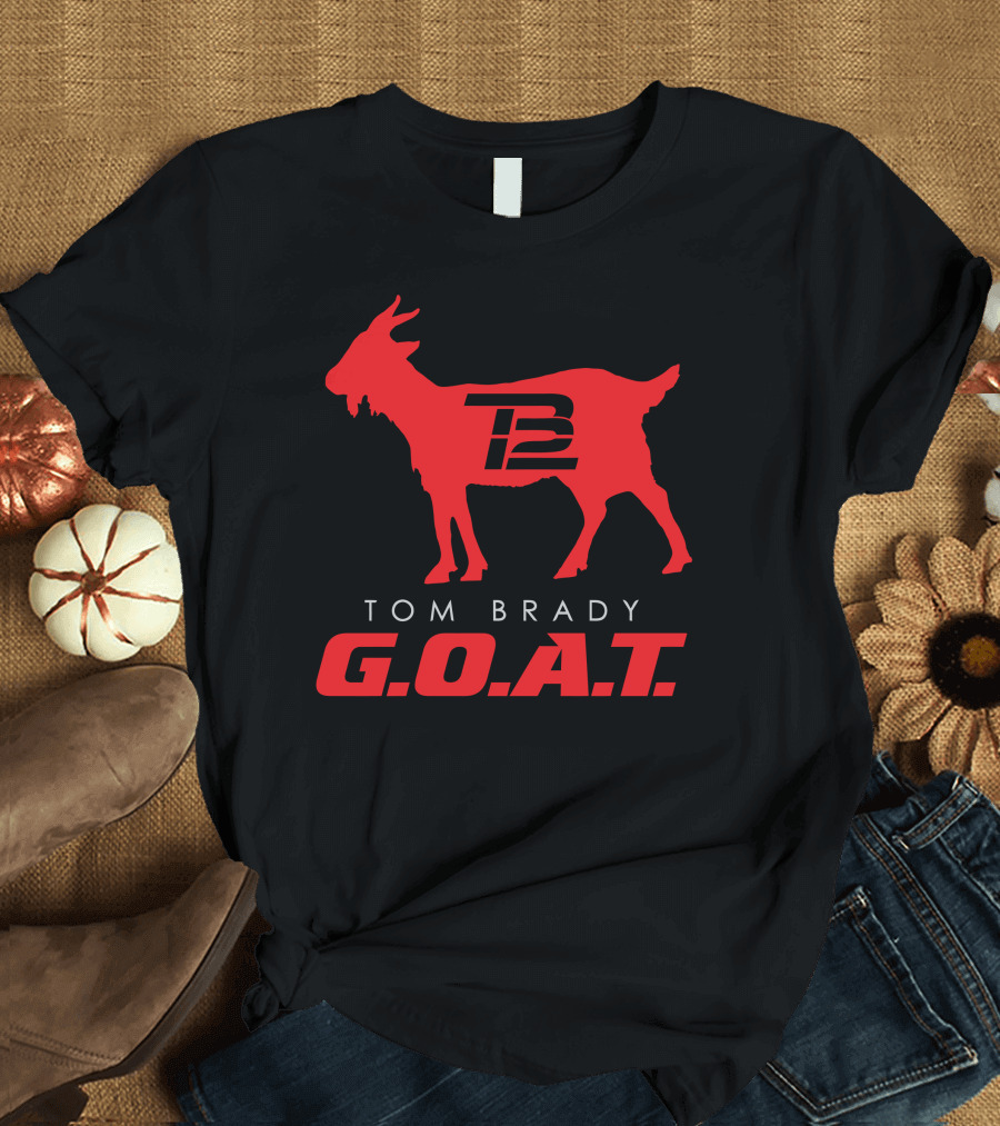 Tom Brady G.O.A.T. TB12 Logo Red Goat T-Shirt