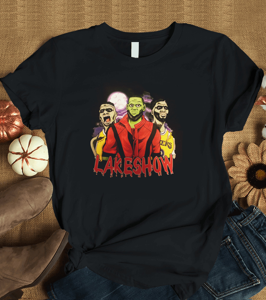 Lakeshow Halloween Russ Bron Brow Lakers Monster Trio T-Shirt