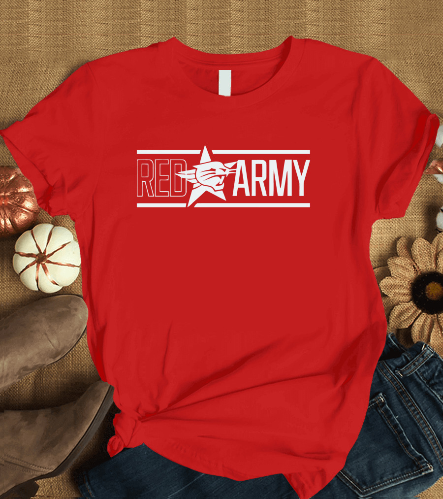 Red Perth Wildcats Fan Army T-Shirt