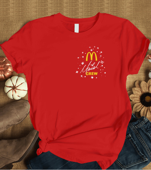 T-Shirt: McDonald's Mariah Carey Crew Snowflakes Christmas Holiday T-Shirt McDonald's Mariah Carey Crew Snowflakes Christmas Holiday T-Shirt