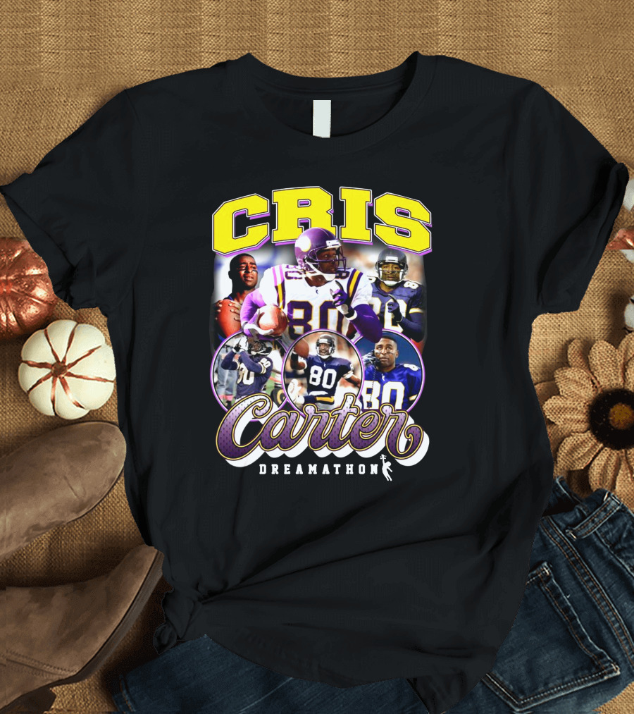 Cris Carter 80 Dreamathon Football Legends T-Shirt