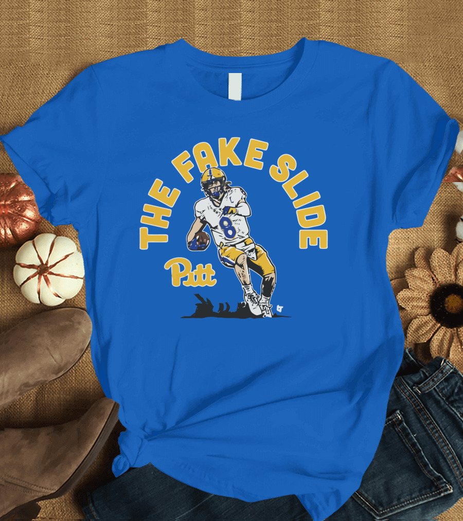 Pitt Kenny Pickett The Fake Slide Football Action T-Shirt