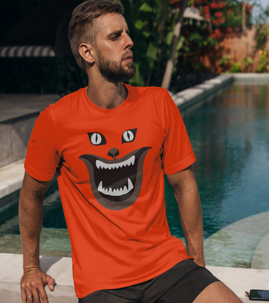 Hausu Cat Face Illustration Iconic Japanese Horror Movie Image T-Shirt