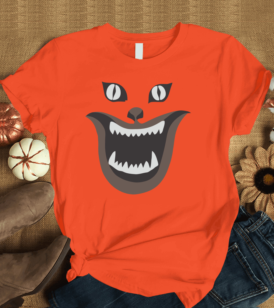 Hausu Cat Face Illustration Iconic Japanese Horror Movie Image T-Shirt