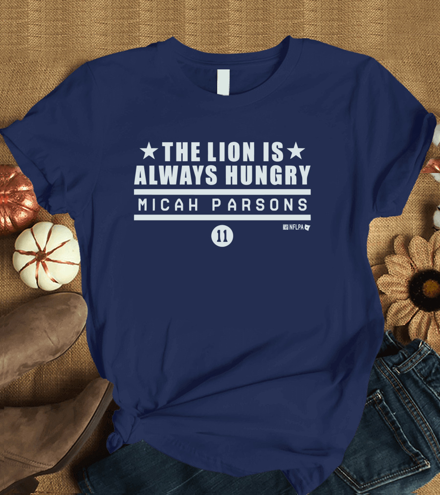 Micah Parsons 11 NFLPA The Lion Is Always Hungry T-Shirt