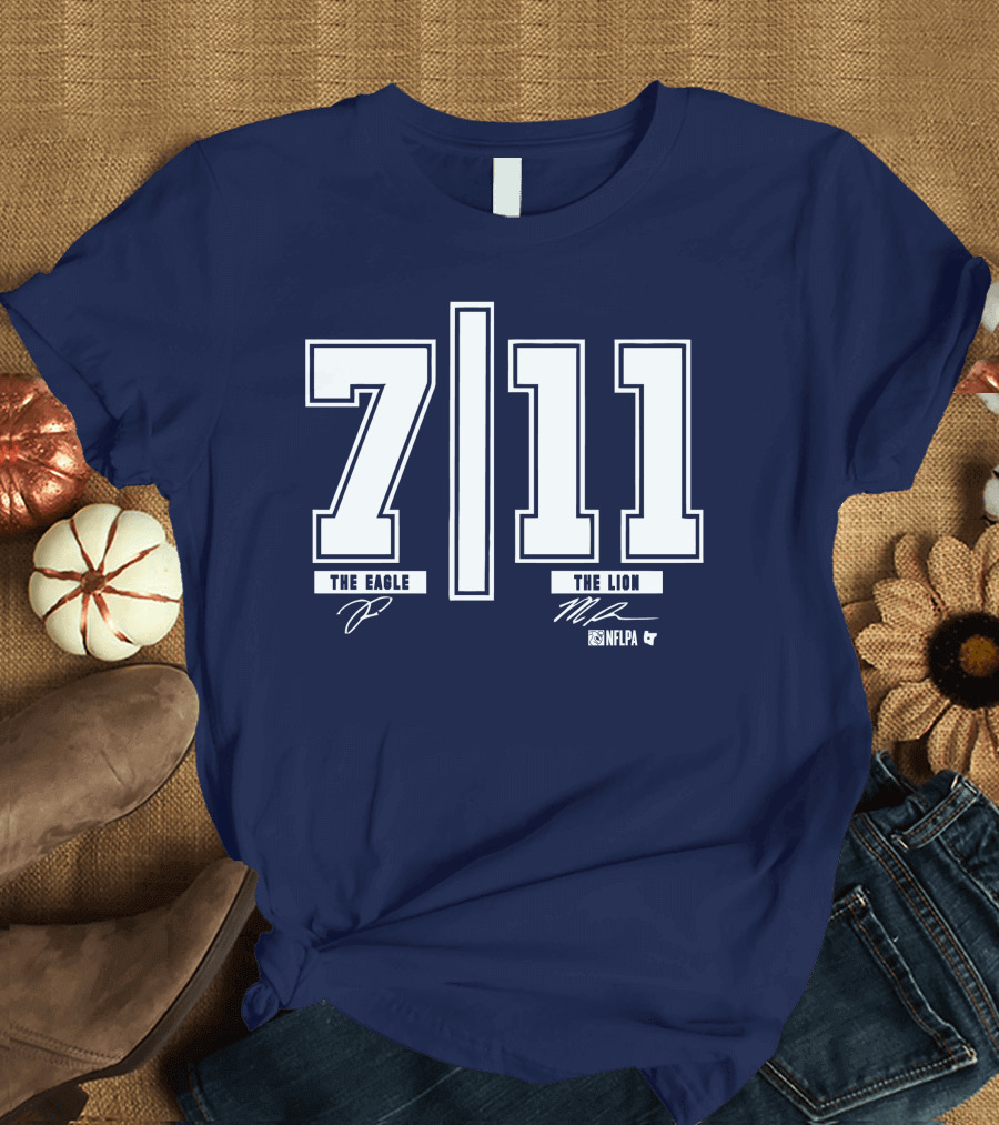 Trevon Diggs and Micah Parsons 7 11 The Eagle The Lion NFLPA T-Shirt