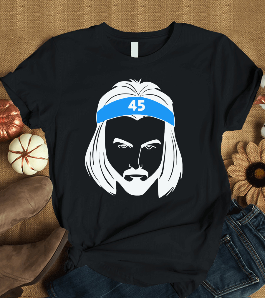 Leaky Brady Manek 45 Blue Headband Minimalist T-Shirt