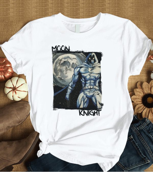 T-Shirt: Moon Knight Marc Spector Hero with Full Moon Background T-Shirt Moon Knight Marc Spector Hero with Full Moon Background T-Shirt