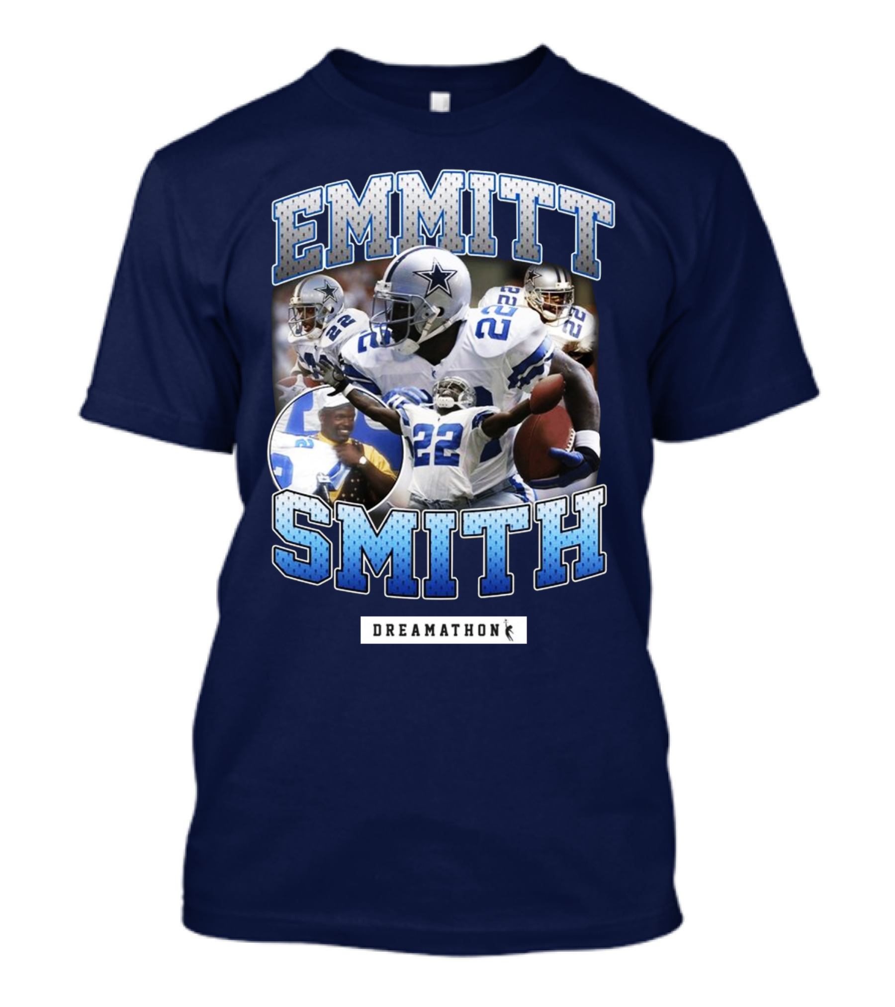 Emmitt Smith Dreamathon Dallas Cowboys Collage T-Shirt