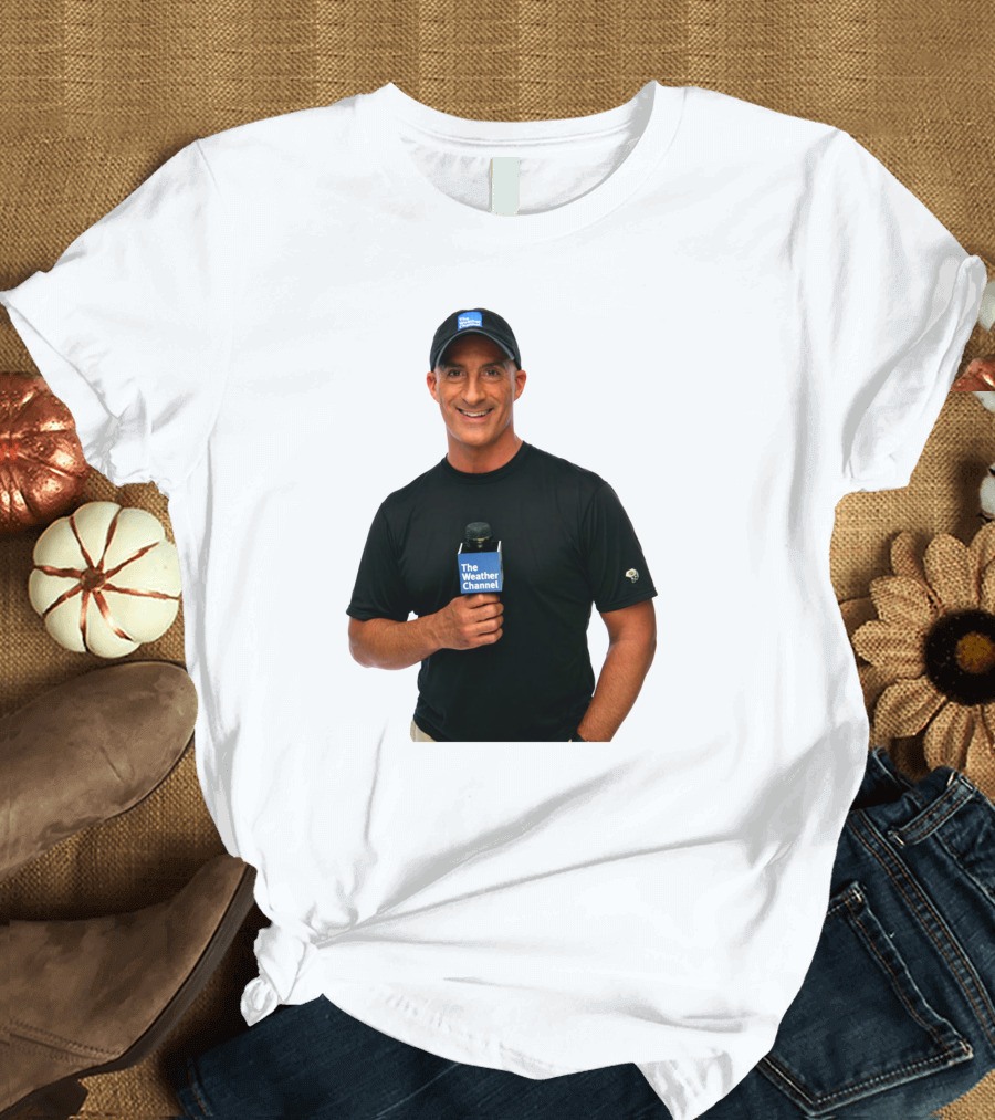 Jim Cantore The Weather Channel Mic and Cap T-Shirt