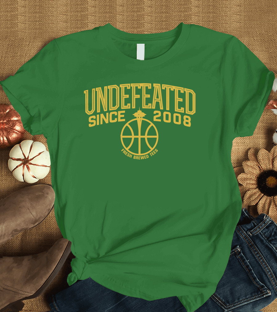 Undefeated Since 2008 Fresh Brewed Tees Basketball T-Shirt