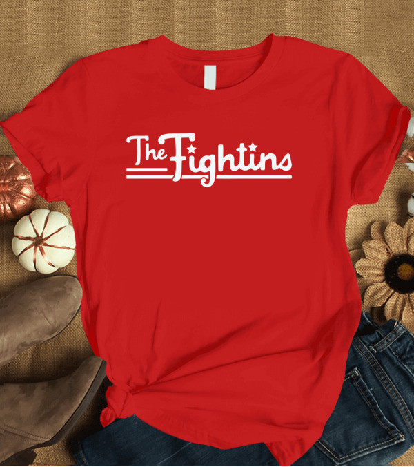 T-Shirt: The Fightins Philadelphia Baseball Bold Script Stars Red T-Shirt The Fightins Philadelphia Baseball Bold Script Stars Red T-Shirt