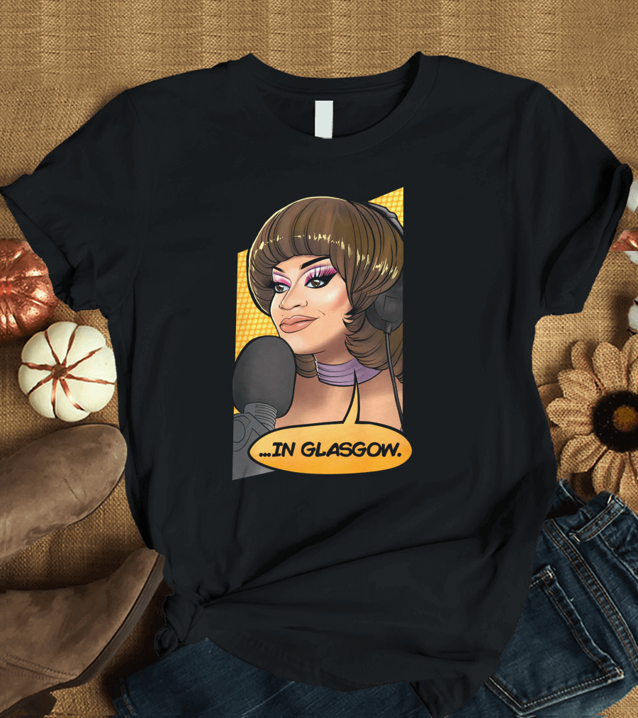 mybest judy .in glasgow pop art style radio host microphone comic T-Shirt