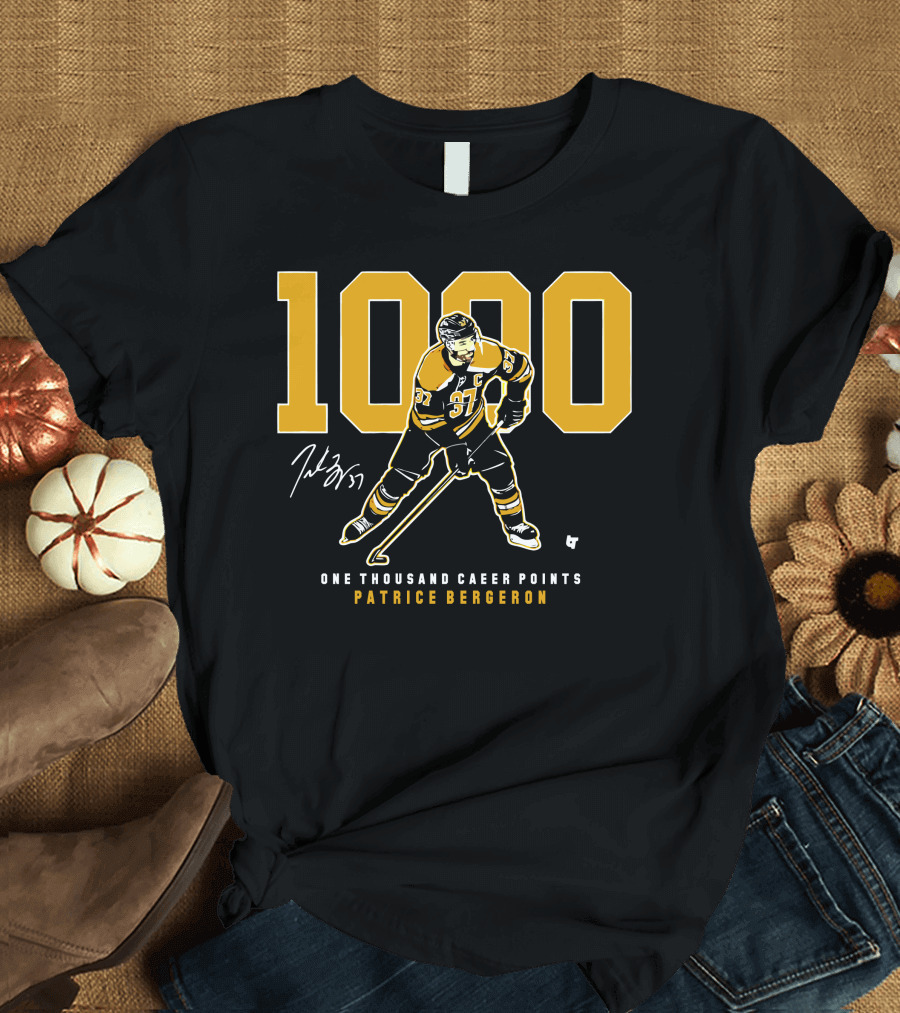 1000 One Thousand Career Points Patrice Bergeron T-Shirt