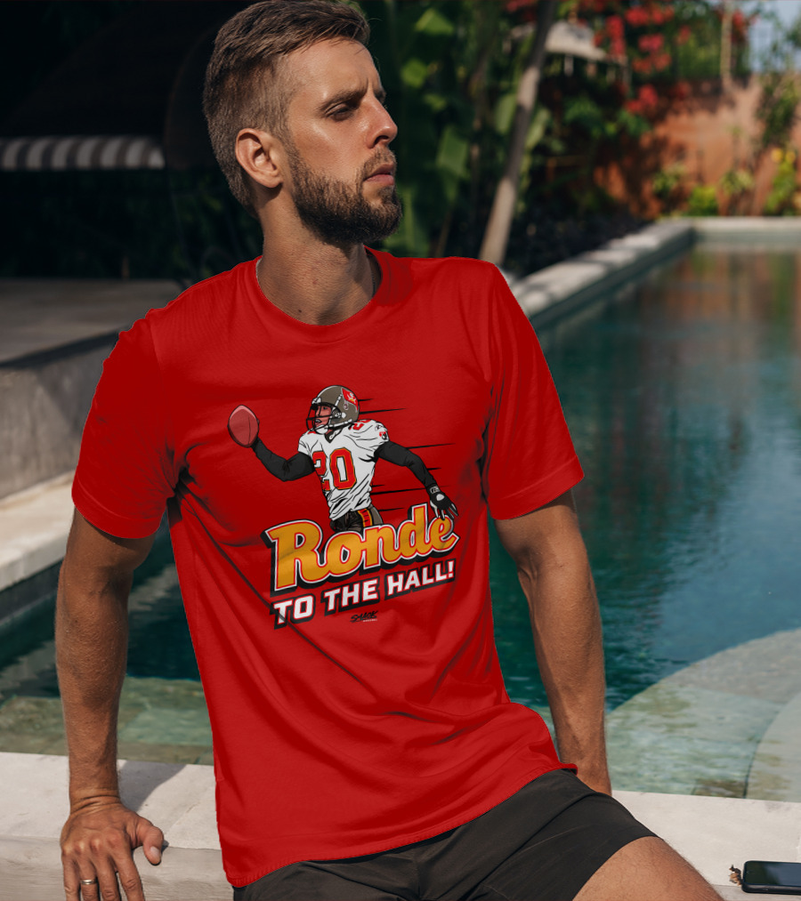 Ronde Barber Tampa Bay Buccaneers Hall Of Fame T-Shirt