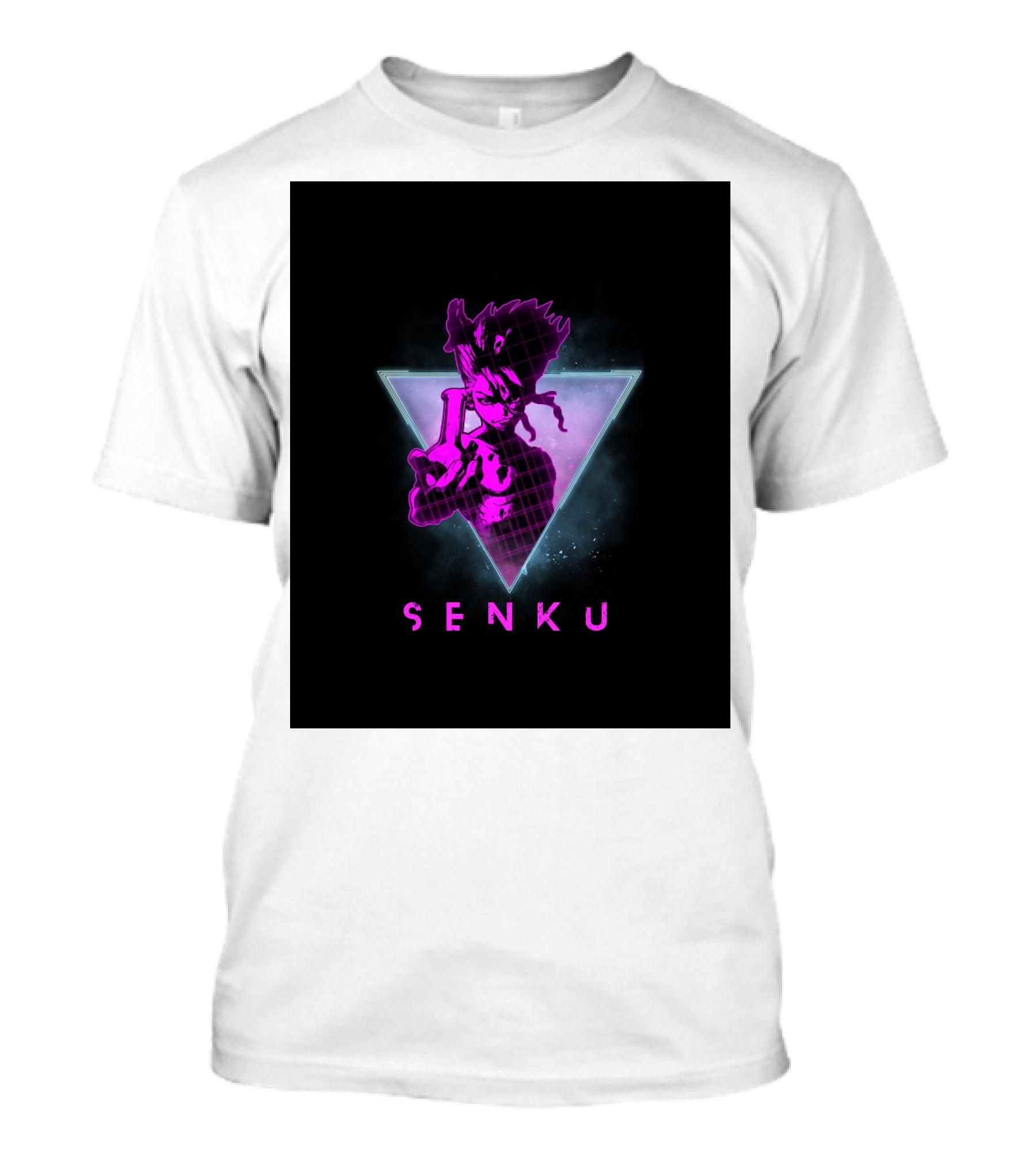 Senku Ishigami Neon 80s Retro Aesthetic Dr Stone Anime T-Shirt