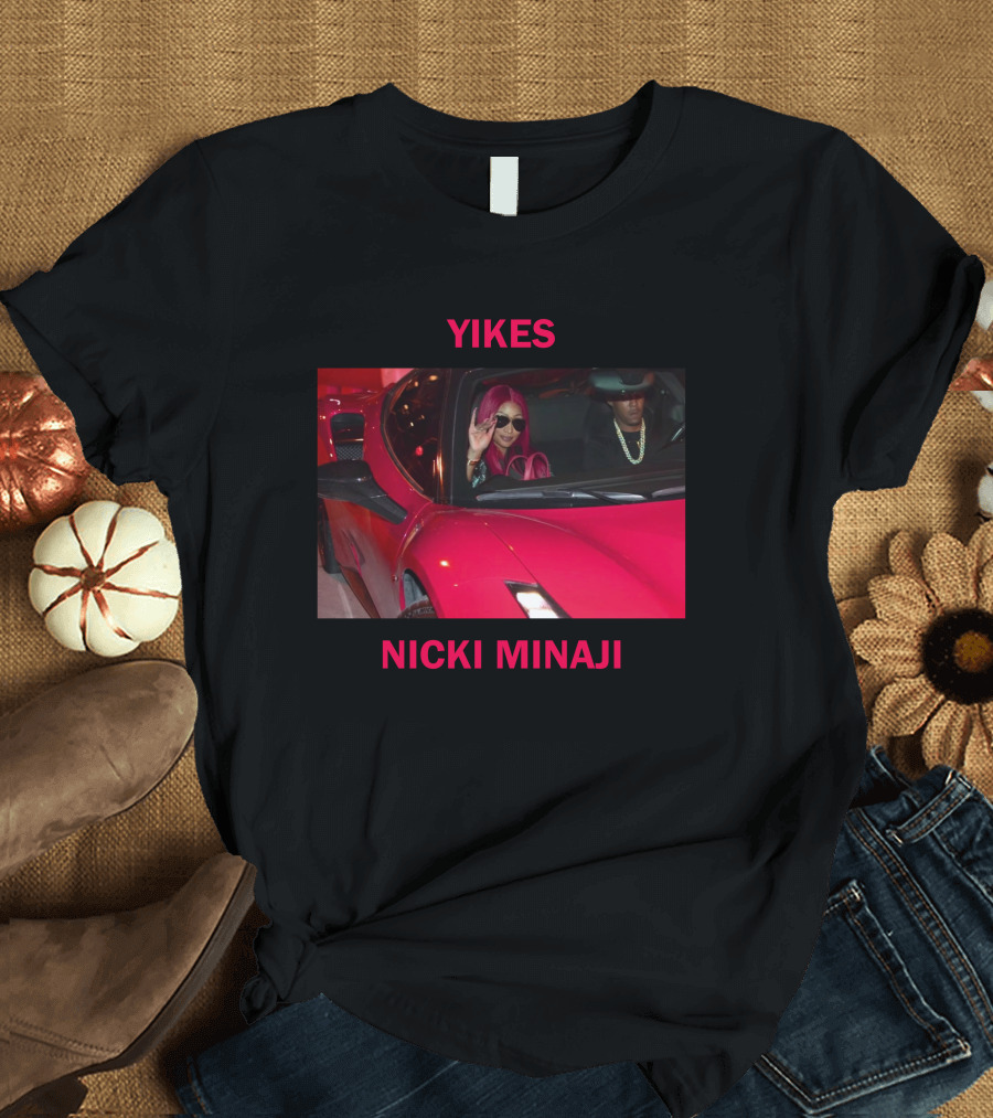 Yikes Nicki Minaj Red Car Image T-Shirt