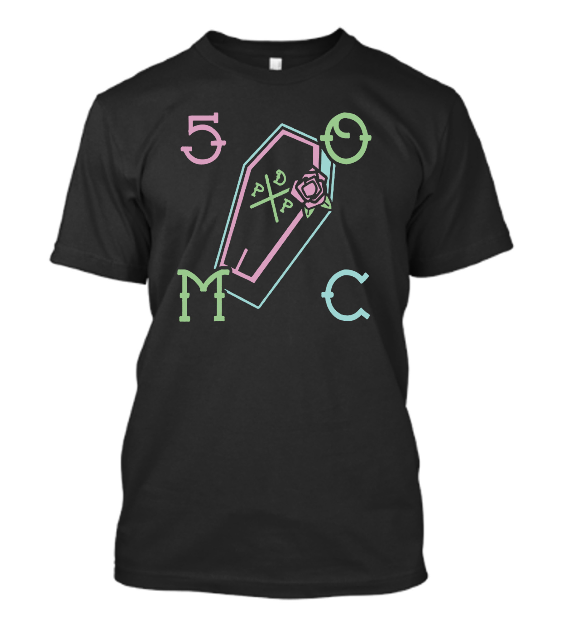 Pewdiepie 50MC Coffin Rose DDP T-Shirt