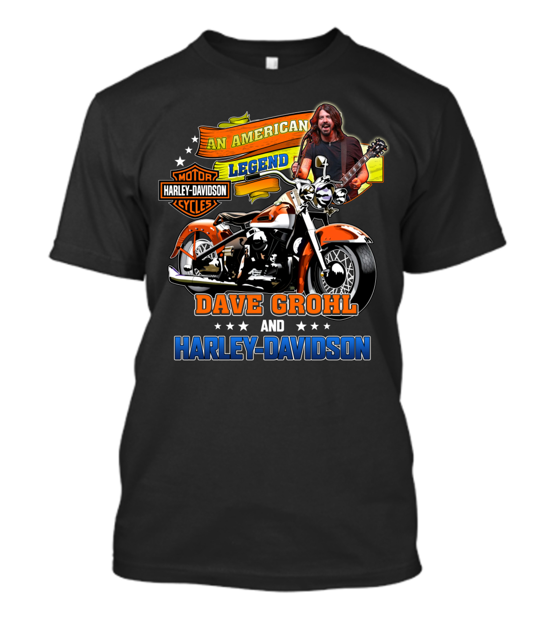 An American Legend Dave Grohl And Harley Davidson T-Shirt