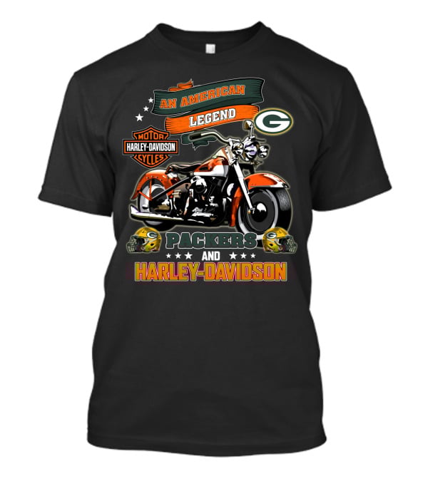 Green Bay Packers Harley Davidson An American Legend T-Shirt