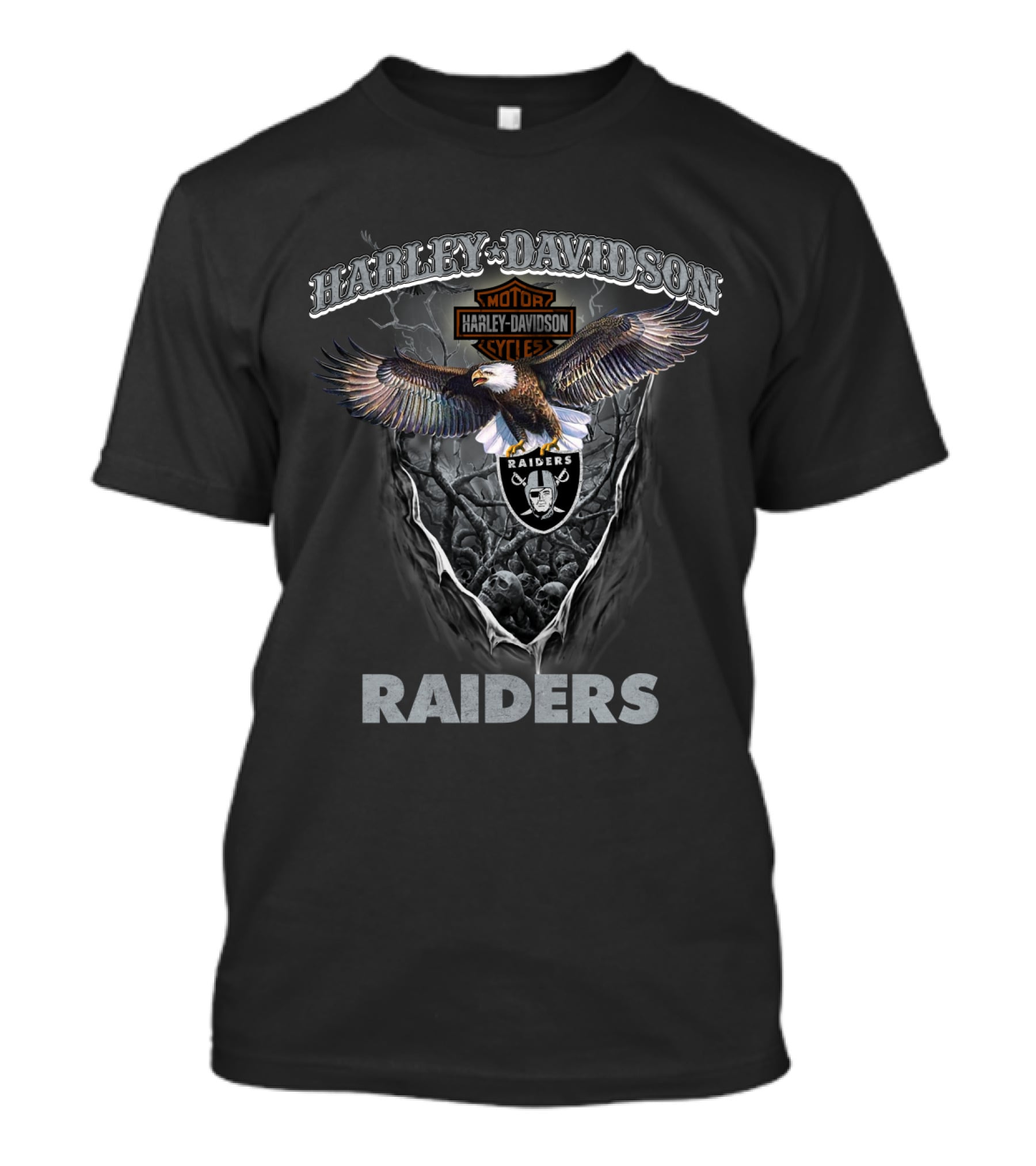 Harley Davidson Motor Cycles Eagle Raiders T-Shirt