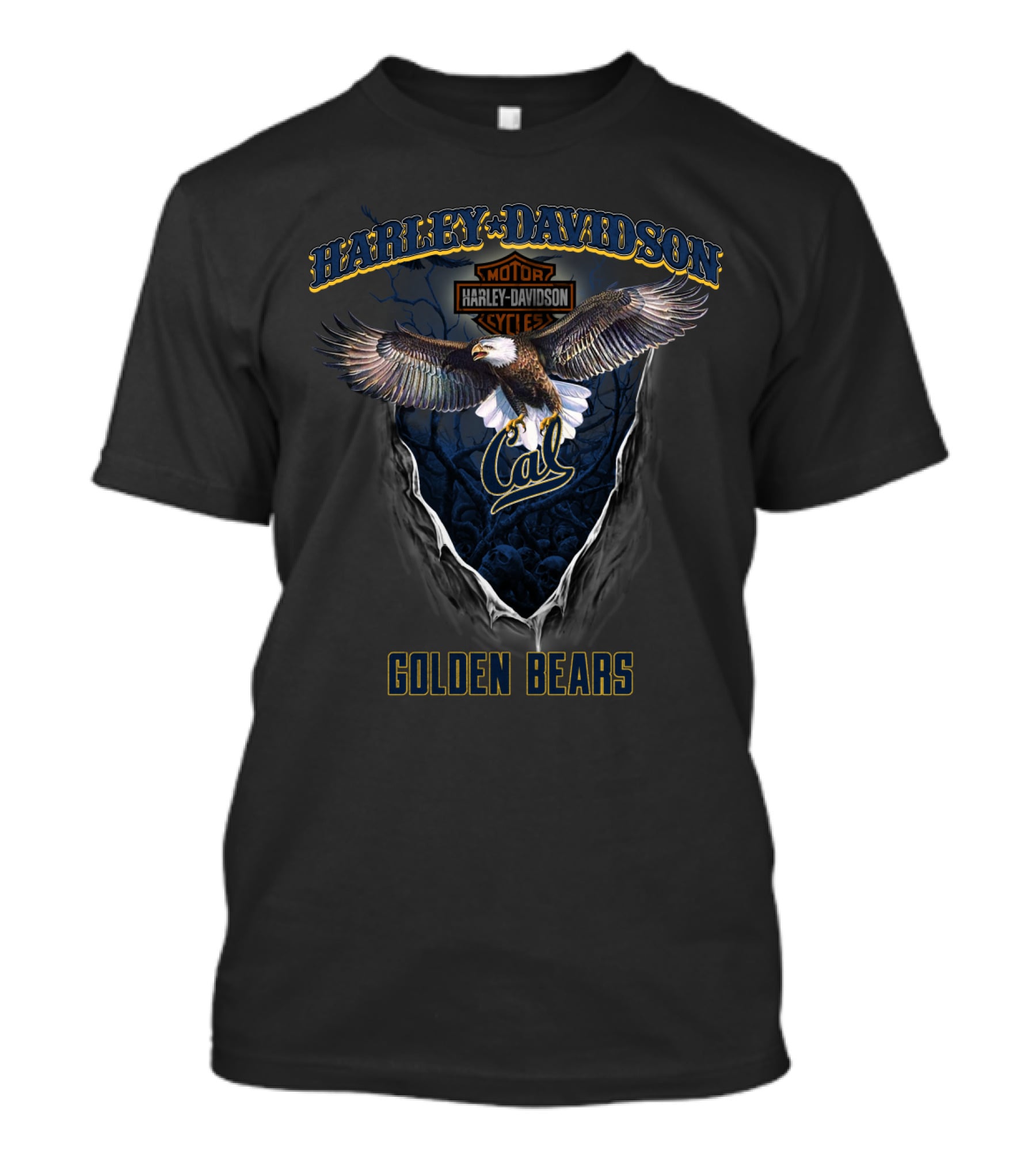 Harley Davidson Cal Golden Bears Eagle Motor Harley Davidson Cycles T-Shirt