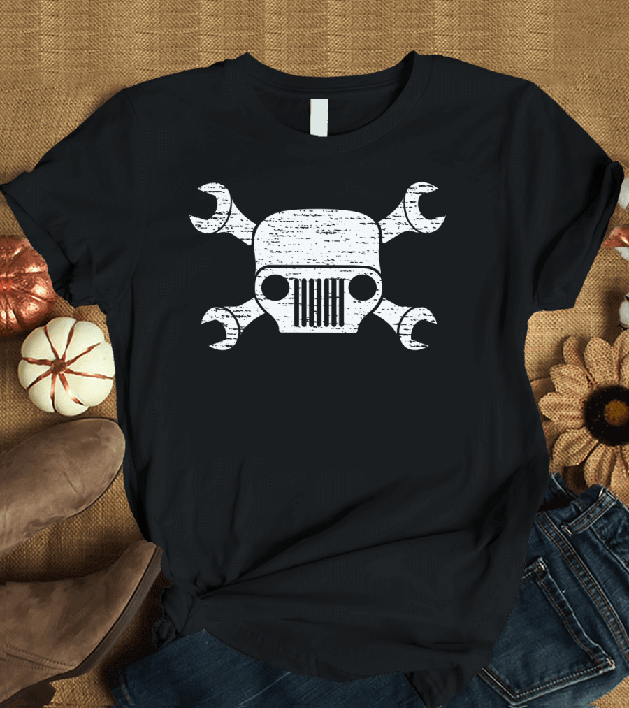 Jeep Skull Crossed Wrenches Iconic Badge T-Shirt