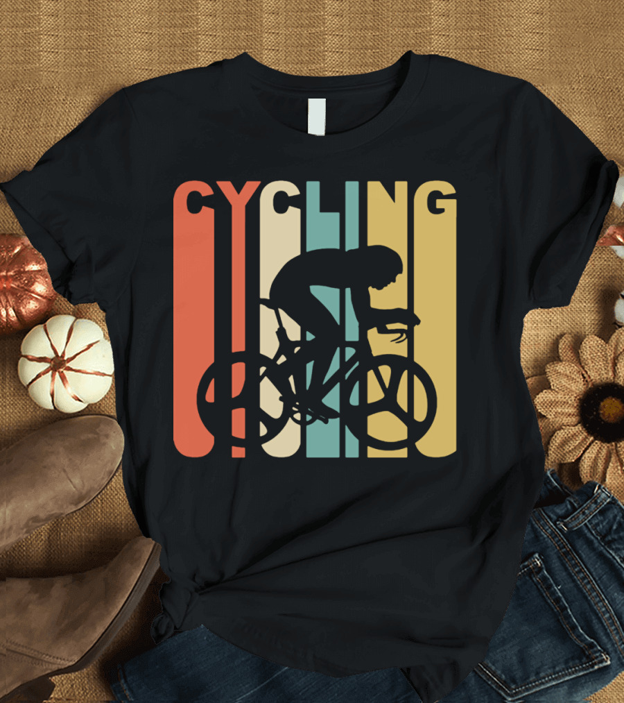 Cycling Retro 1970's Style Cyclist T-Shirt