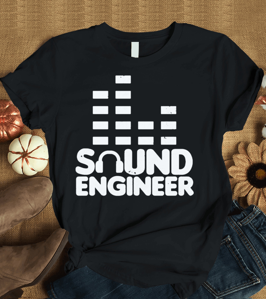Sound Engineer Equalizer Headphone T-Shirt