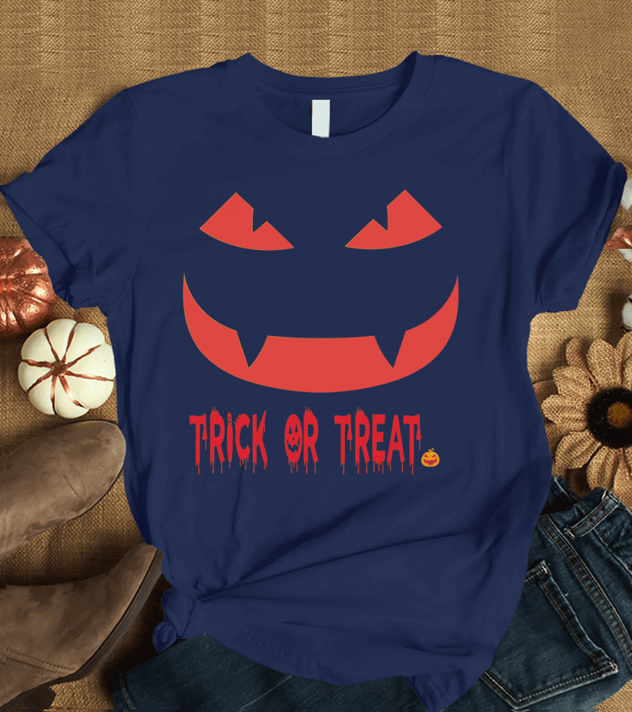 HALLOWEEN Trick or Treat Jack-o'-Lantern Face T-Shirt