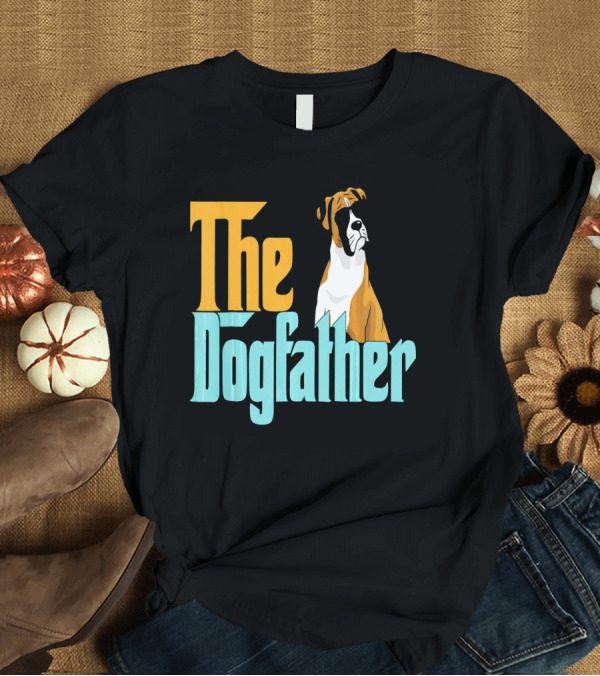 T-Shirt: The Dogfather Boxer Vintage Funny T-Shirt The Dogfather Boxer Vintage Funny T-Shirt