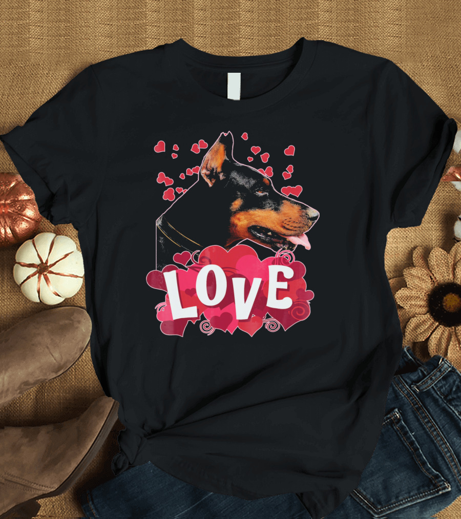 LOVE Doberman Pincher Dog T-Shirt