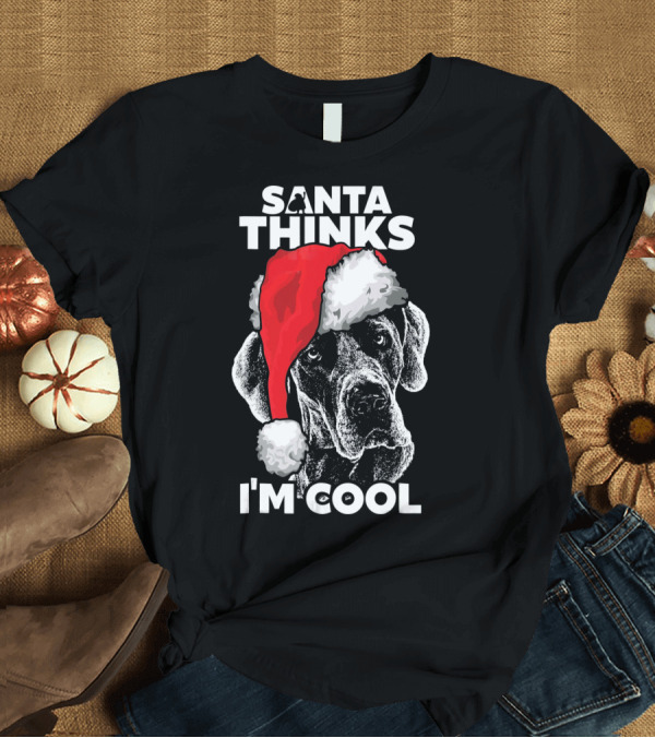 T-Shirt: SANTA THINKS I'M COOL GREAT DANE T-Shirt SANTA THINKS I'M COOL GREAT DANE T-Shirt