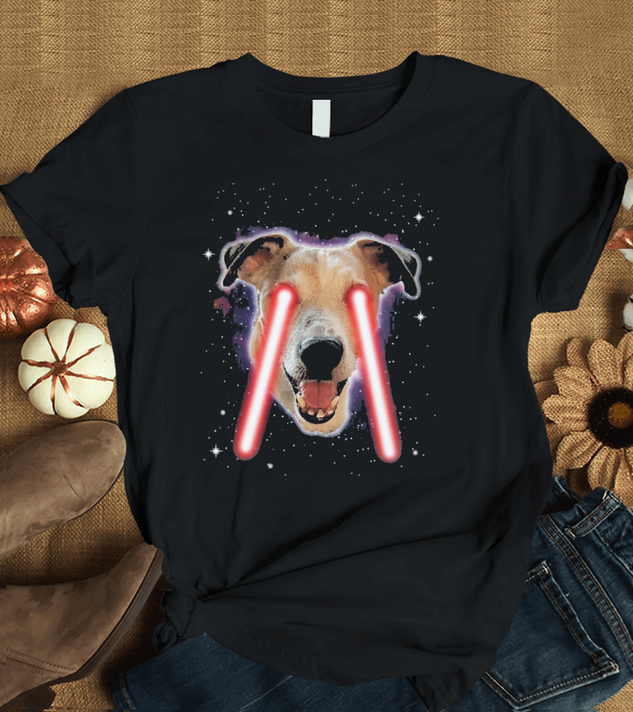 Jack Russell Terrier Laser Eyes Space Dog Astronaut T-Shirt