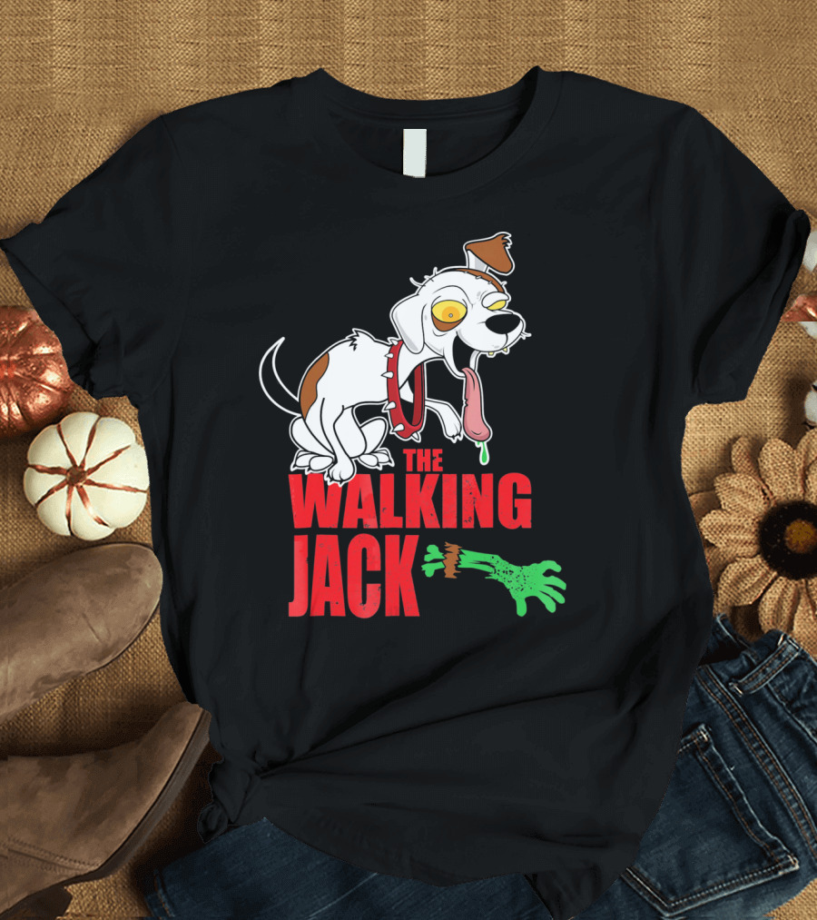 The Walking Jack Russell Terrier Zombie Hall T-Shirt