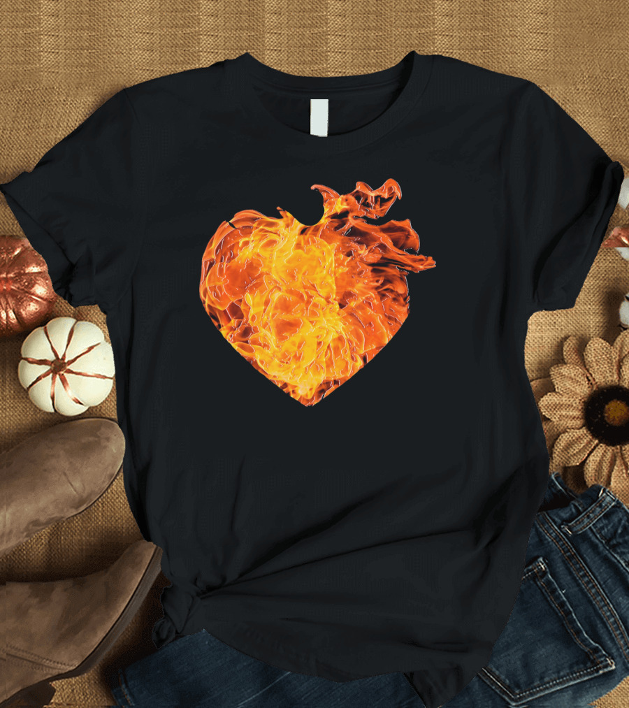 Valentines Day Big Heart of Fire T-Shirt