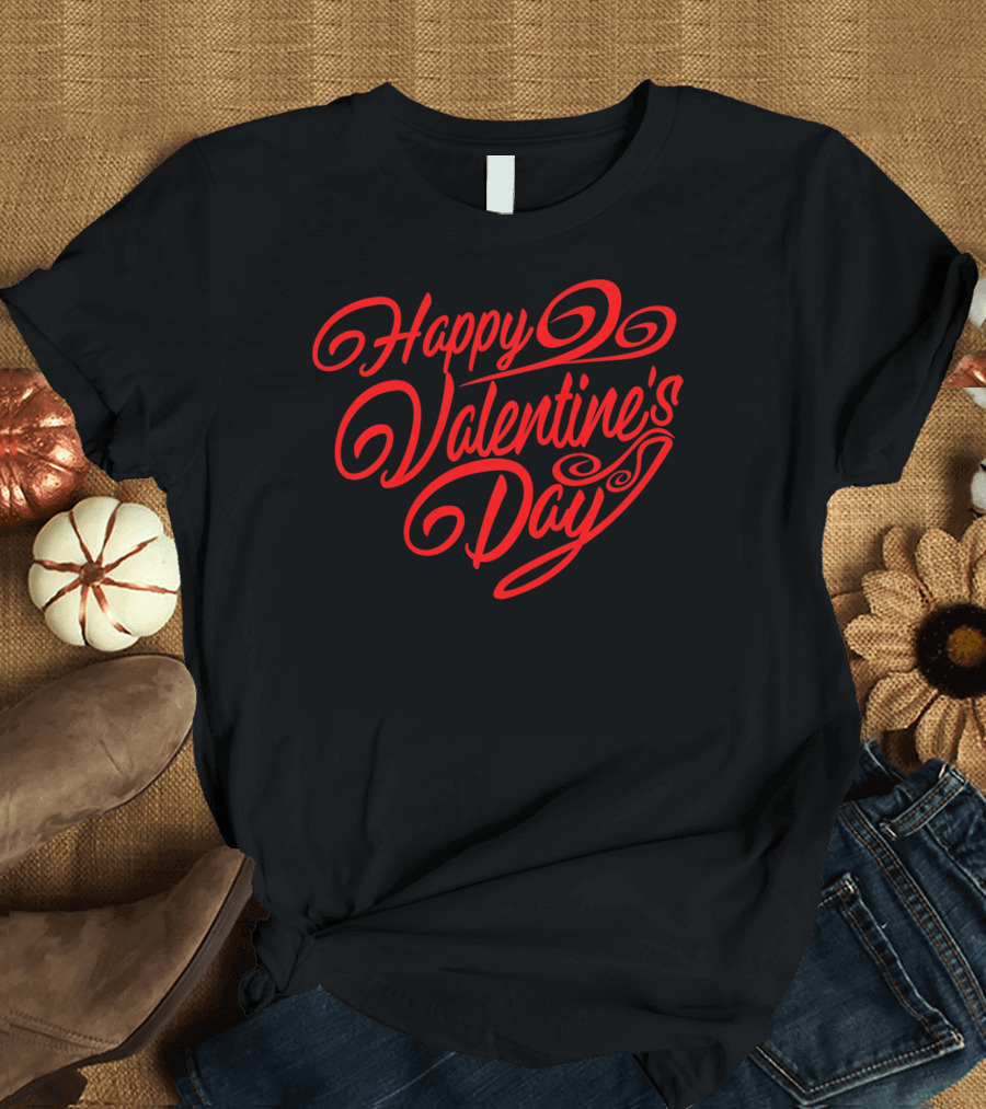Happy Valentine's Day Cute Stylish Heart T-Shirt