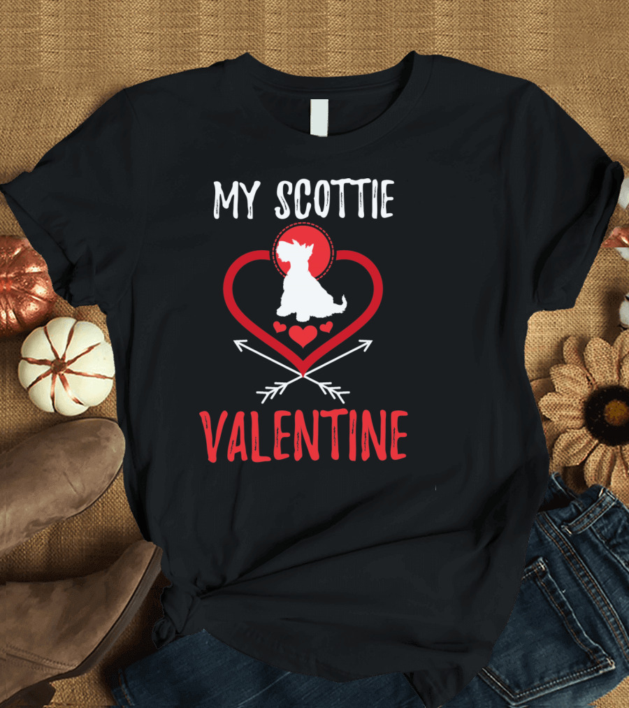 My Scottie Valentine Heart Arrows T-Shirt