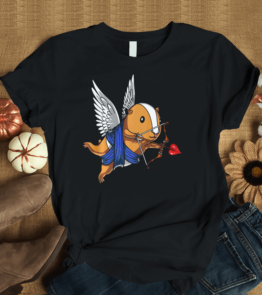 Guinea Pig Cupid Valentines Day Cute Women T-Shirt