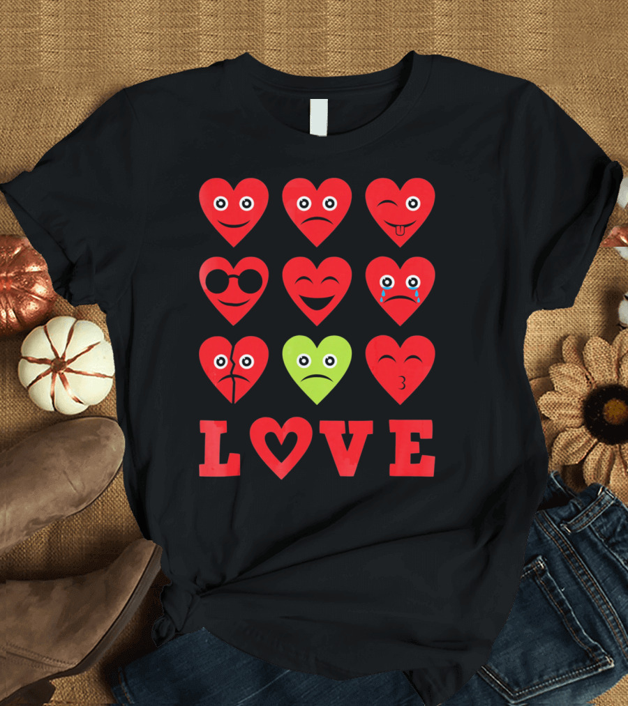 Heart Emojis Love Emoji Faces Va T-Shirt