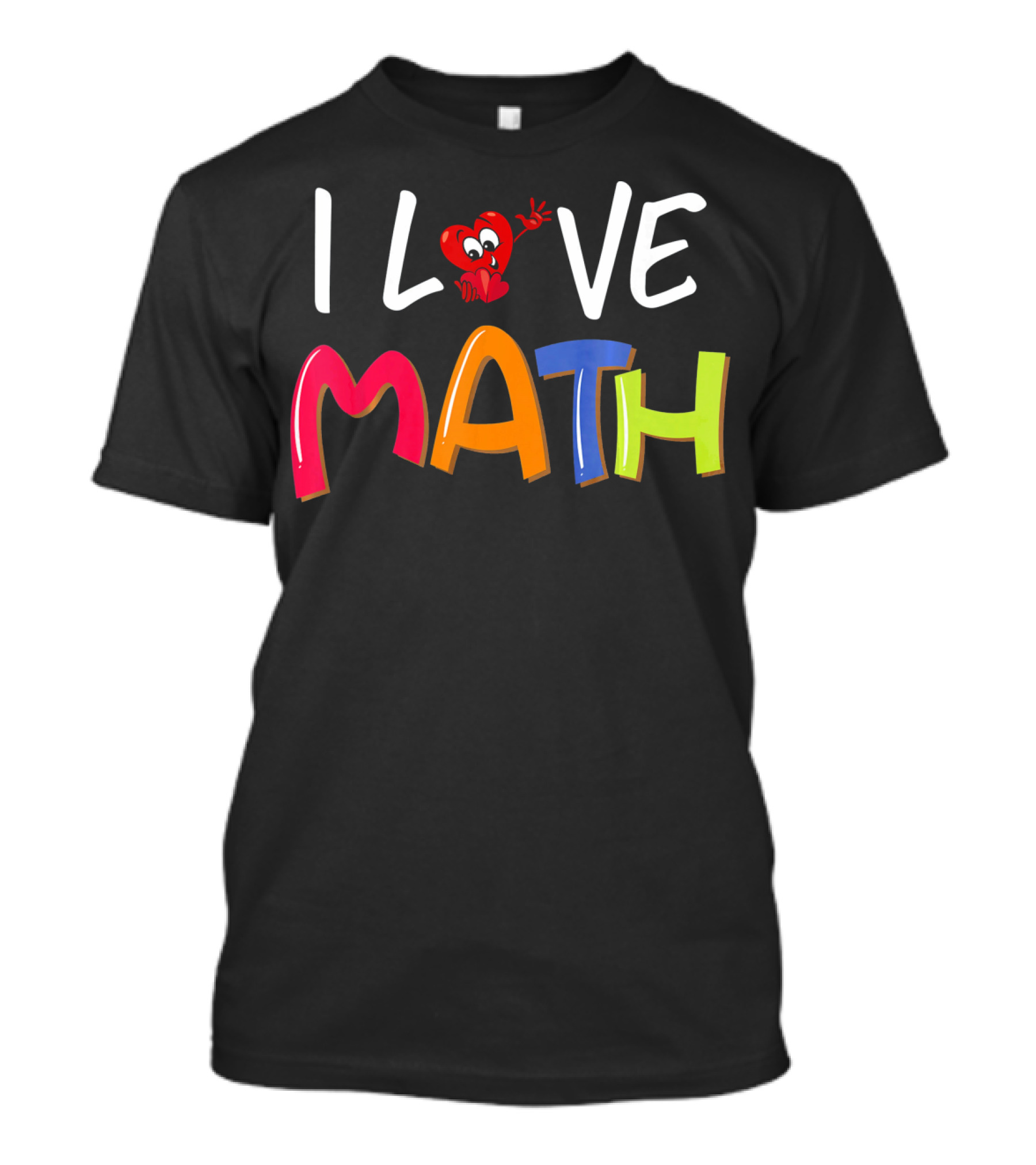 I Love Math Cute Valentine Heart Teacher T-Shirt