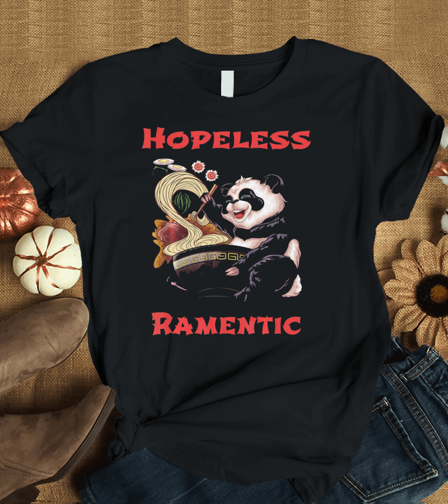 Hopeless Ramentic Panda Enjoying Noodles T-Shirt