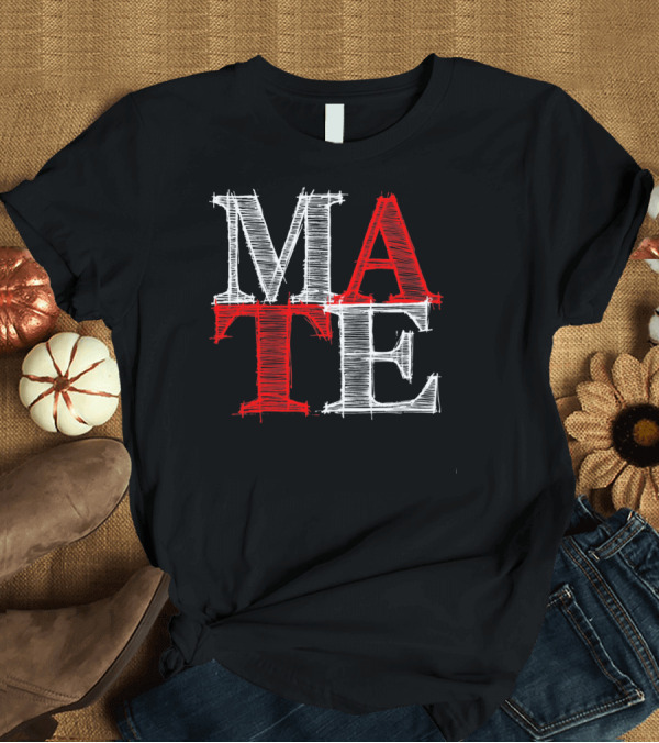 T-Shirt: PREMIUM Couples Vale MATE Text T-Shirt PREMIUM Couples Vale MATE Text T-Shirt