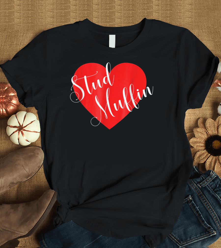 Stud Muffin Retro Vintage Valen Heart T-Shirt