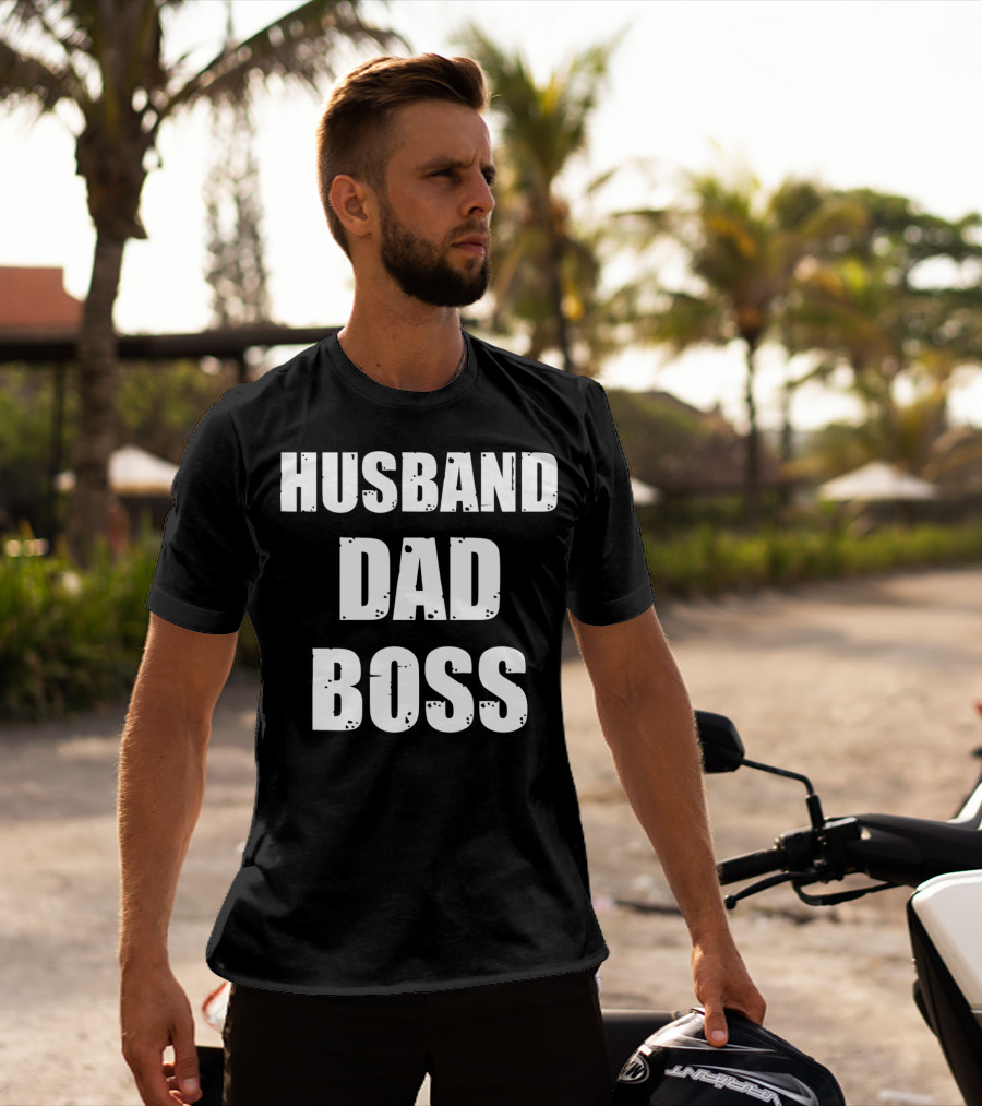 Husband Dad Boss Mens Valentines T-Shirt