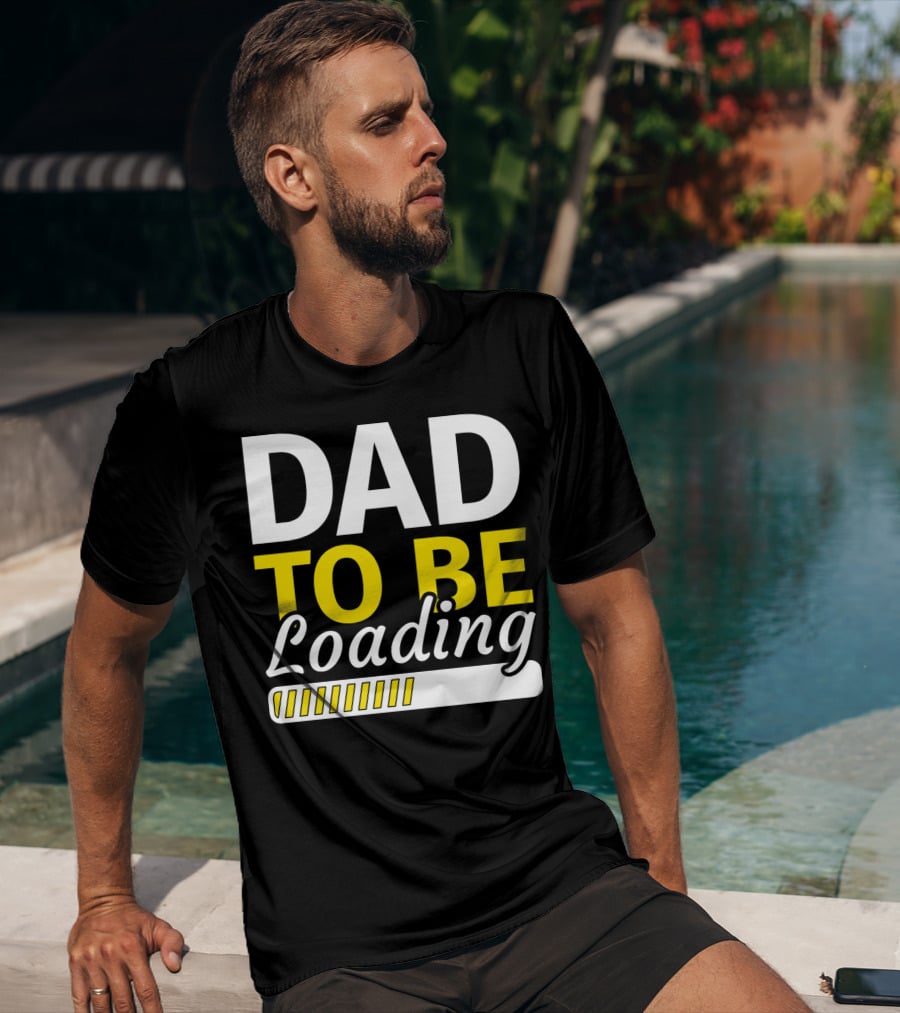 Dad To Be Loading Mens Valentines Pregnancy Announcement T-Shirt